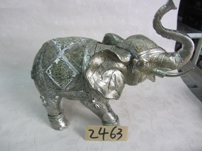 【樹脂陶瓷工藝品動物(銀白色長角大象)】價格,廠家,圖片,塑料、樹脂工藝品,德化縣印藝印刷有限責(zé)任公司-